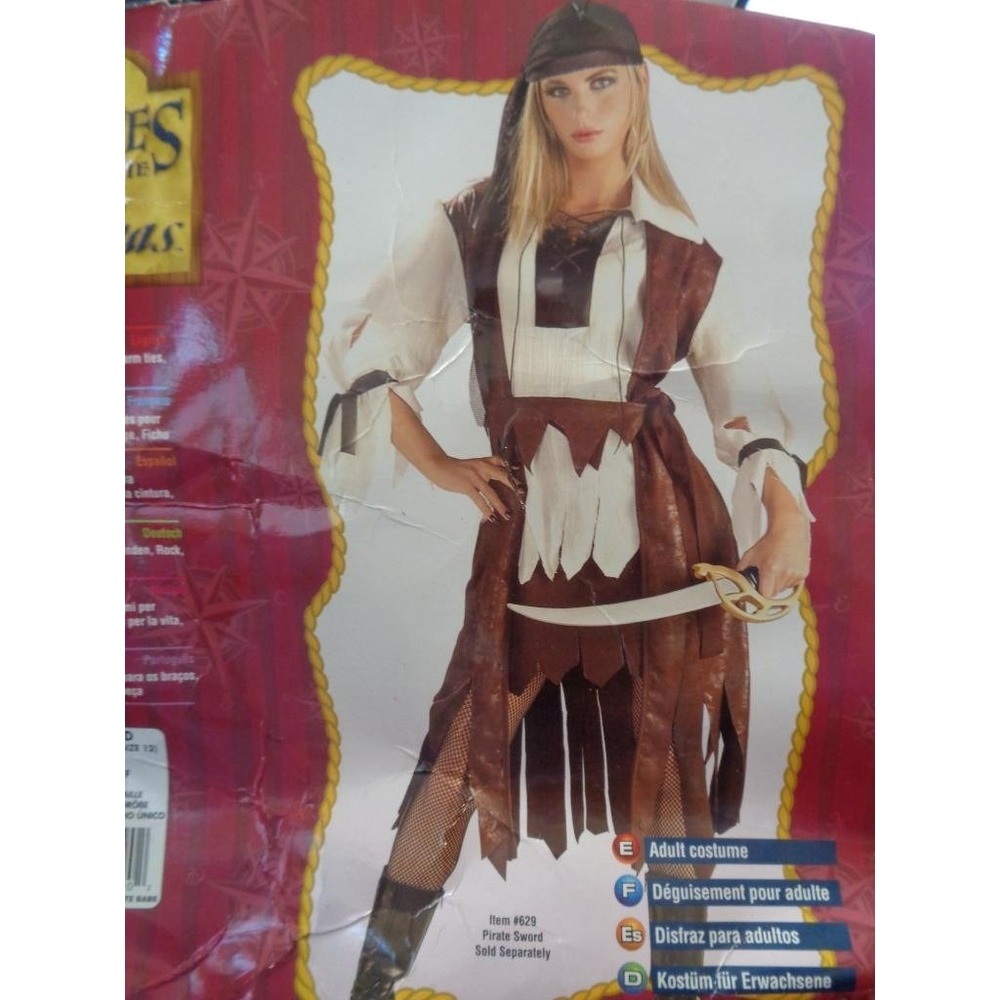 Caribbean Pirate Babe Adult Woman's Costume Standard Up to size 12